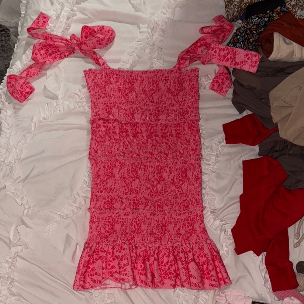 SHEIN Pink Floral Dress